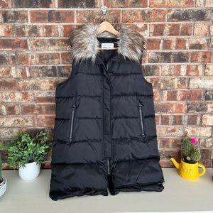 Derek Lam 10 C puffer vest with detachable faux fur collar